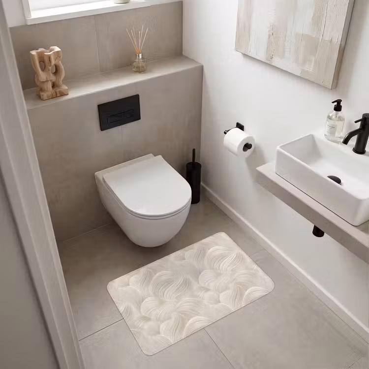 Wc Mat - Lijnen - Waaier - Beige — 6