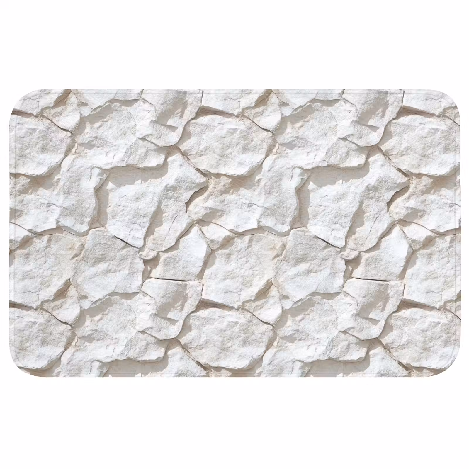 Wc Mat - Structuur - Rots - Wit — 1