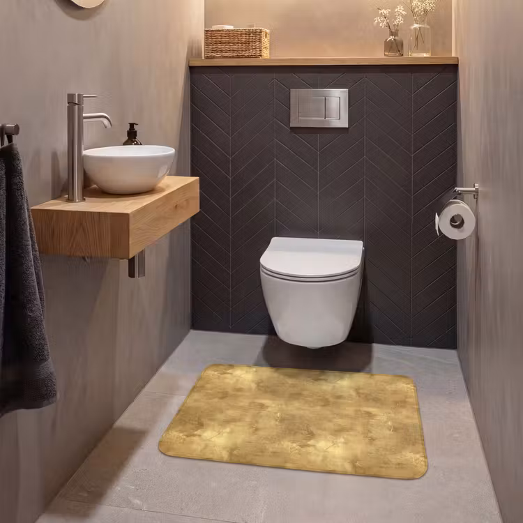 Wc Mat - Industrieel - Textuur - Goud — 2