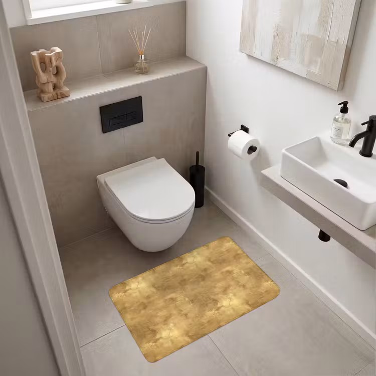 Wc Mat - Industrieel - Textuur - Goud — 6