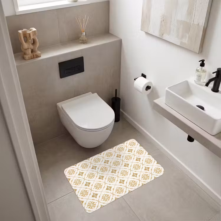 Wc Mat - Ornament - Klassiek - Goud — 6
