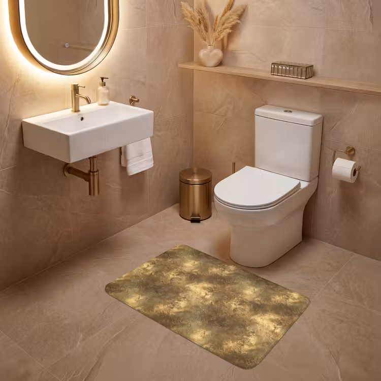 Wc Mat - Antiek - Metaallook - Goud — 4