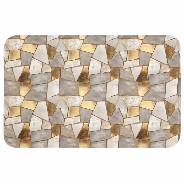 Wc Mat - Mozaïek - Marmer - Goud — 1