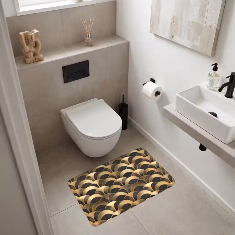Wc Mat - Schubben - Structuur - Goud — 6