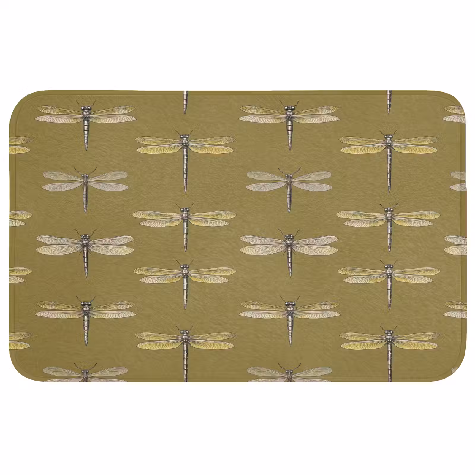 Wc Mat - Libellen - Patroon - Groen — 1