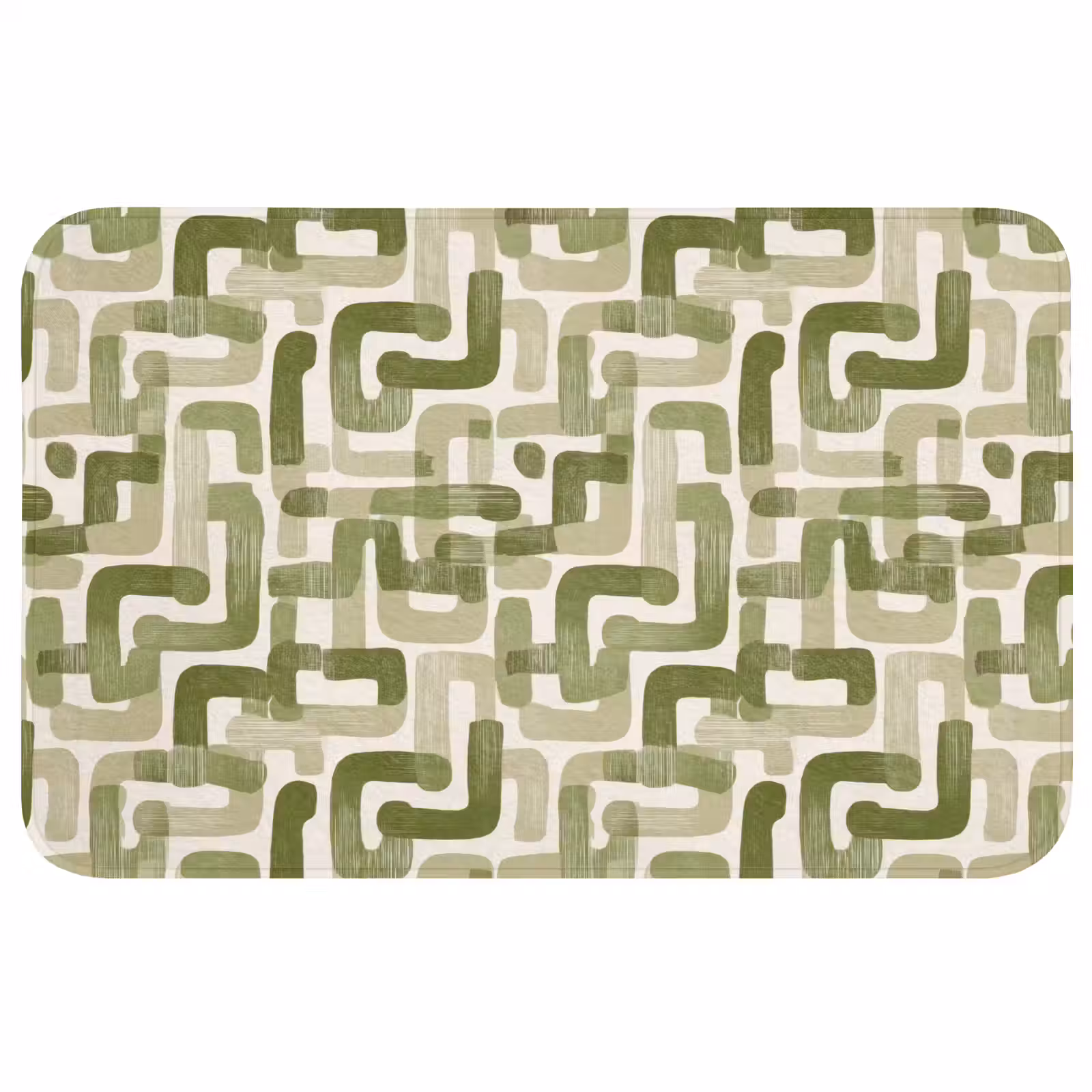 Wc Mat - Modern - Grafisch - Groen — 1