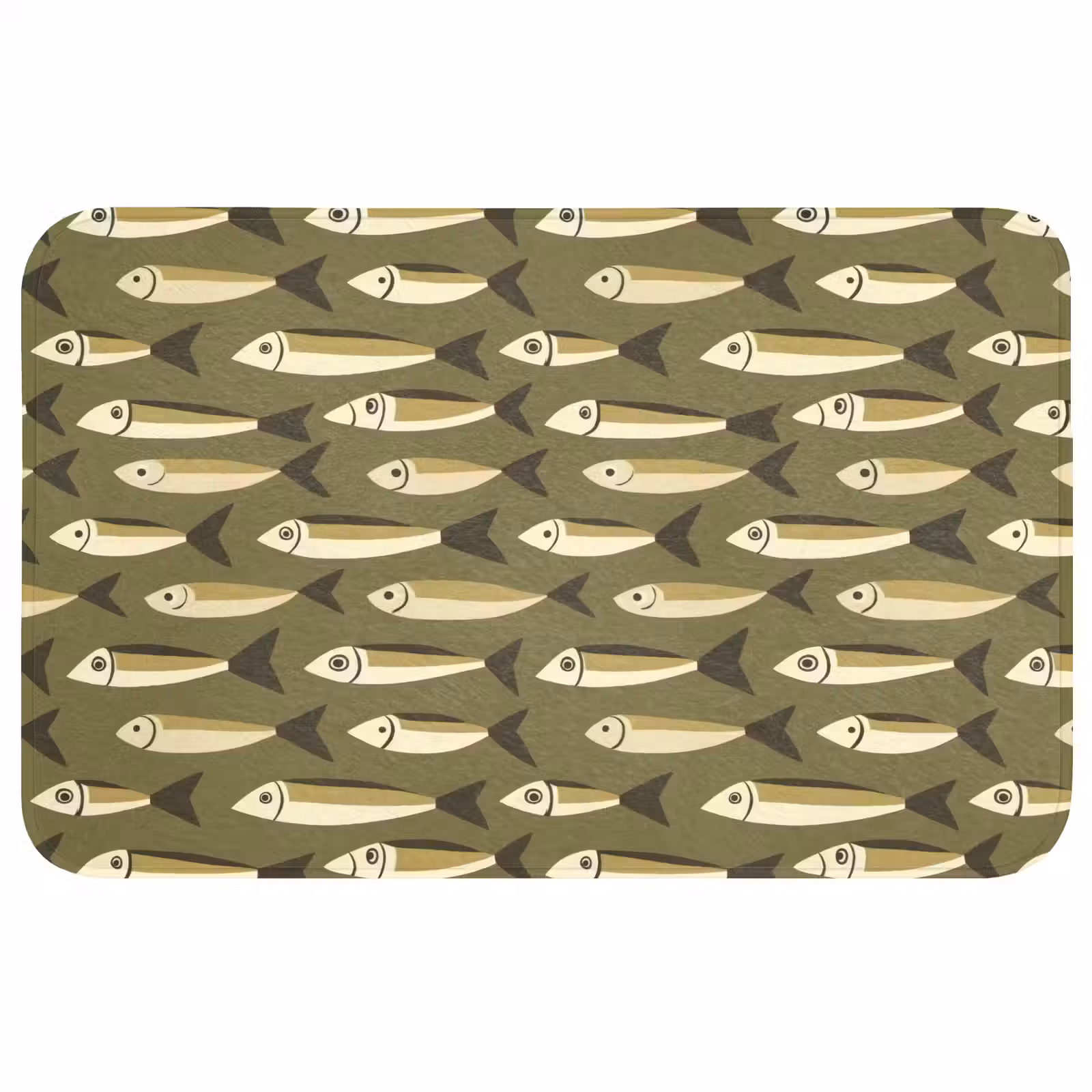 Wc Mat - Vis - Patroon - Groen — 1