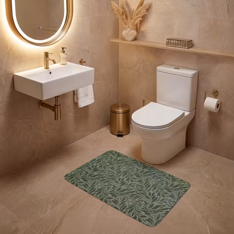 Wc Mat - Bladeren - Organisch - Groen — 4