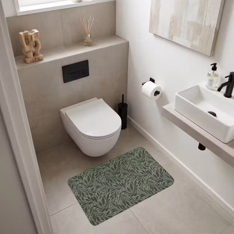 Wc Mat - Bladeren - Organisch - Groen — 6