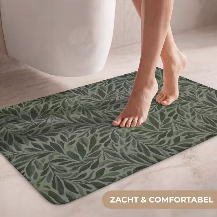 Wc Mat - Bladeren - Organisch - Groen — 7