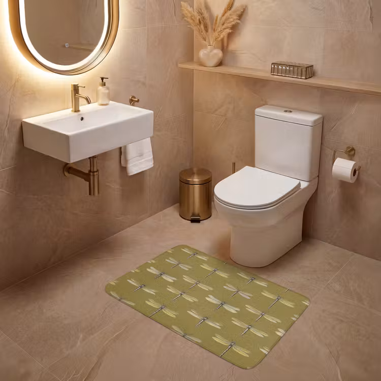 Wc Mat - Libellen - Patroon - Groen — 4