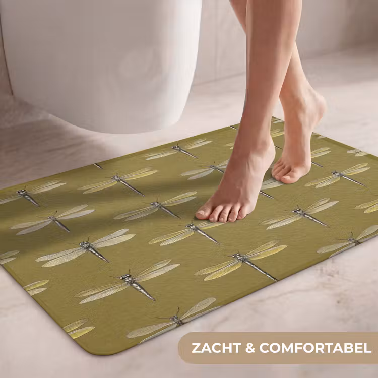 Wc Mat - Libellen - Patroon - Groen — 7