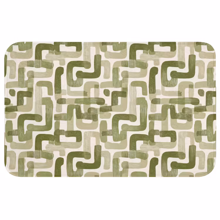 Wc Mat - Modern - Grafisch - Groen