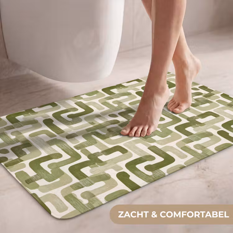 Wc Mat - Modern - Grafisch - Groen — 7