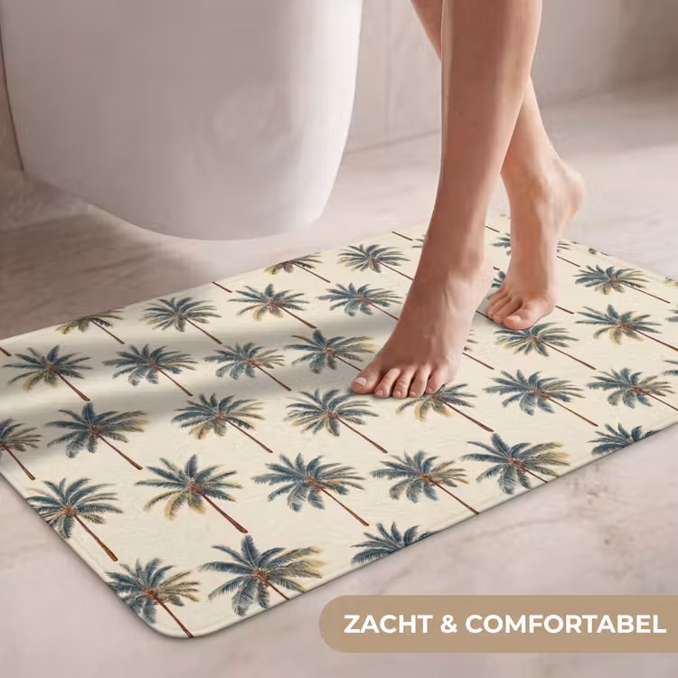 Wc Mat - Palmbomen - Tropisch - Groen — 7