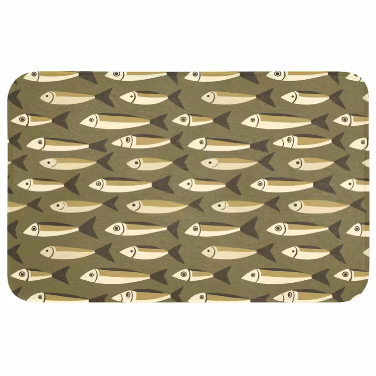Wc Mat - Vis - Patroon - Groen
