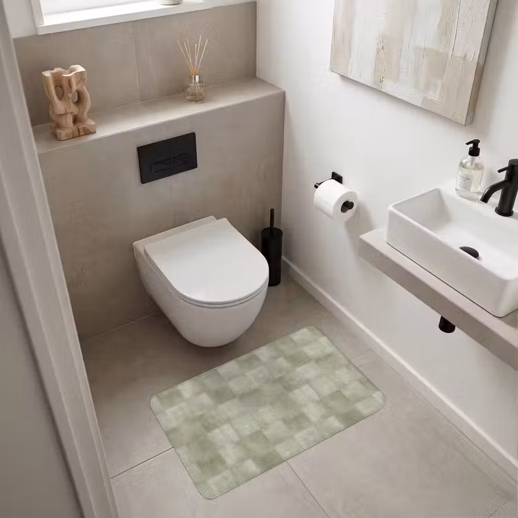 Wc Mat - Vlakken - Rustiek - Groen — 6