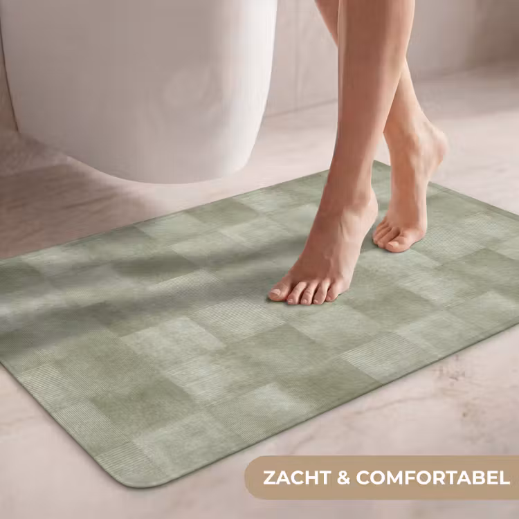 Wc Mat - Vlakken - Rustiek - Groen — 7