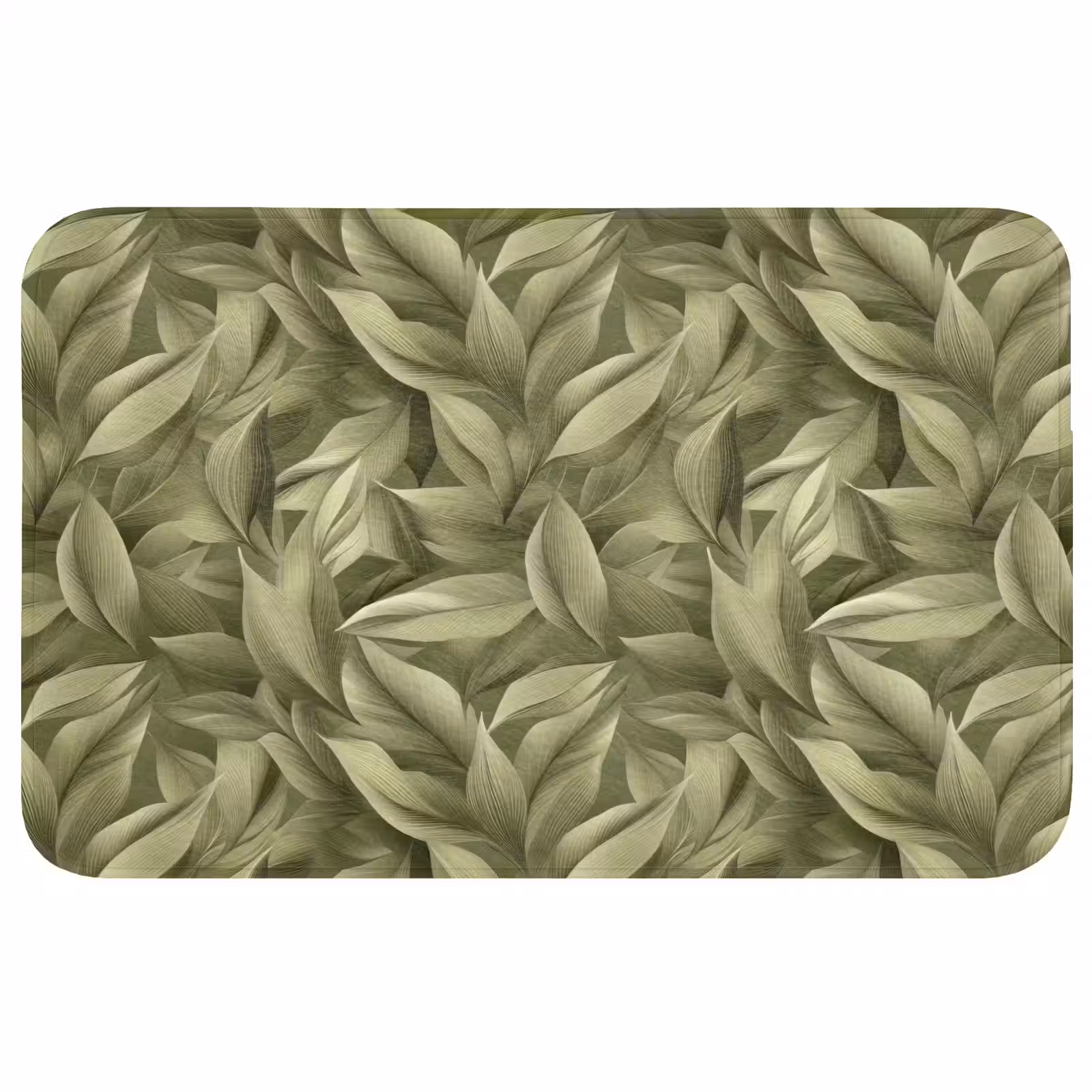 Wc Mat - Bladeren - Modern - Groen — 1