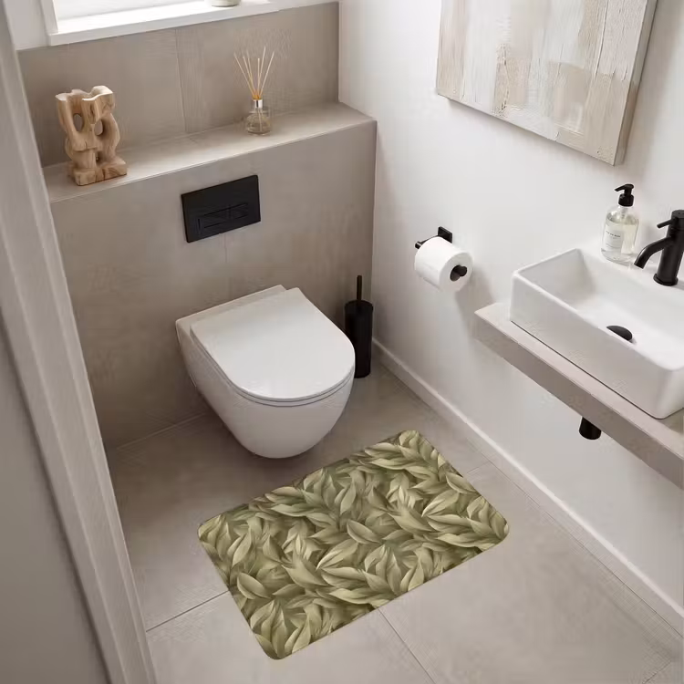 Wc Mat - Bladeren - Modern - Groen — 6