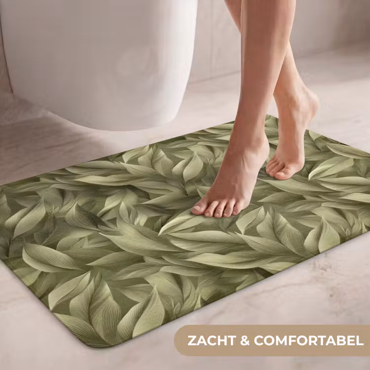Wc Mat - Bladeren - Modern - Groen — 7