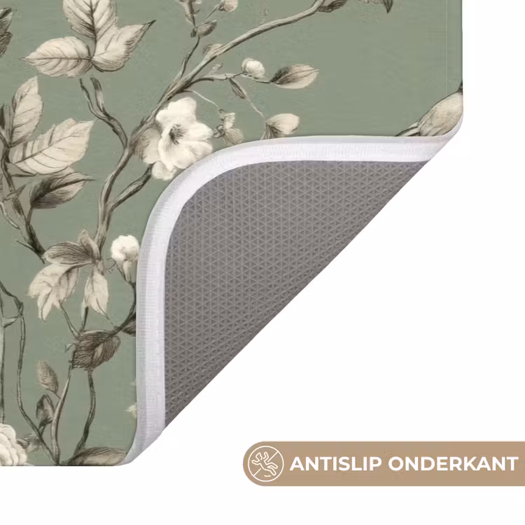 Wc Mat - Botanisch - Vogels - Groen — 3