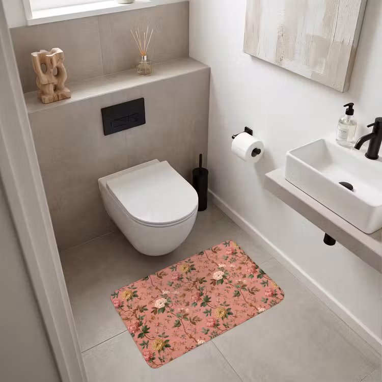 Wc Mat - Klassiek - Botanisch - Roze — 6
