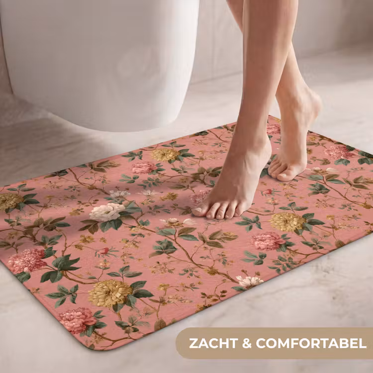 Wc Mat - Klassiek - Botanisch - Roze — 7