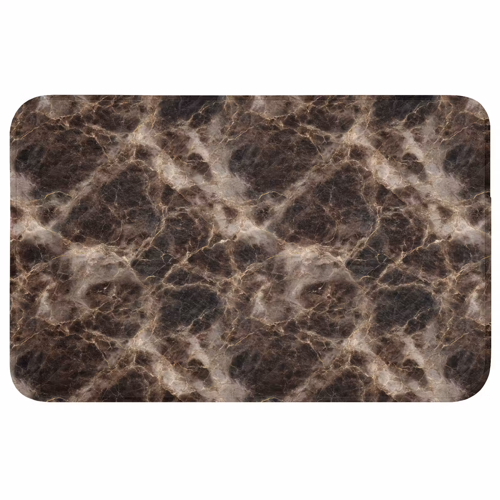 Wc Mat - Bruin - Goud - Marmer — 1