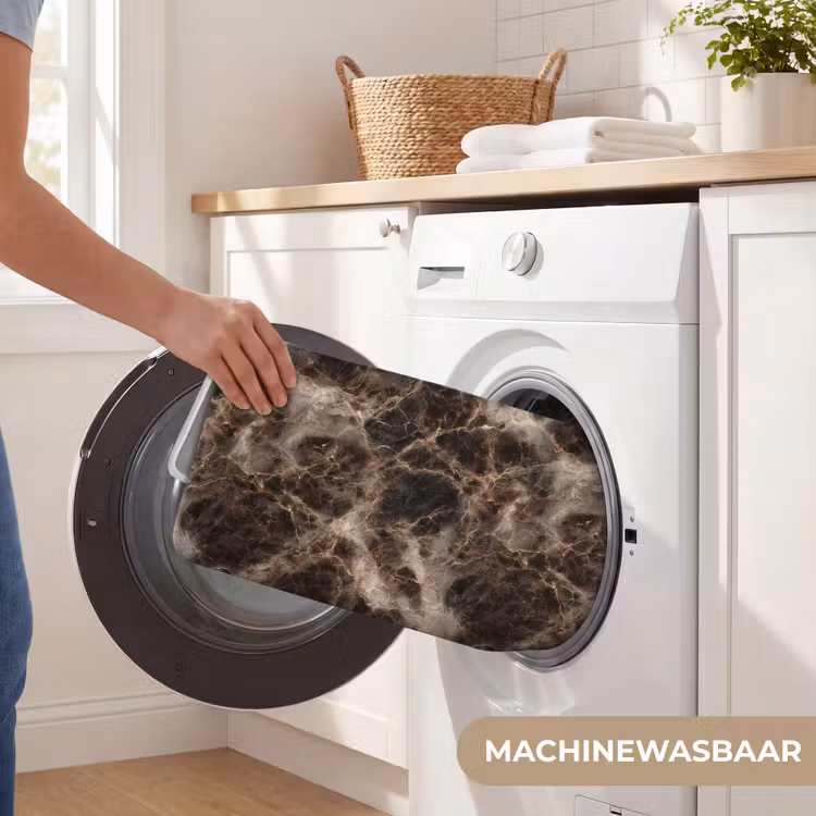 Wc Mat - Bruin - Goud - Marmer — 5