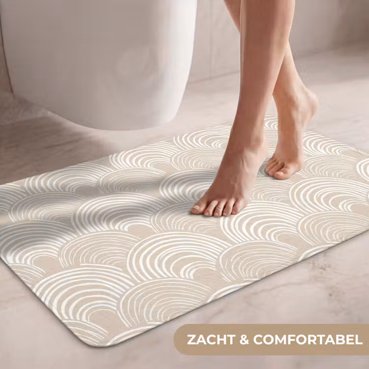 Wc Mat - Golven - Structuur - Beige — 7