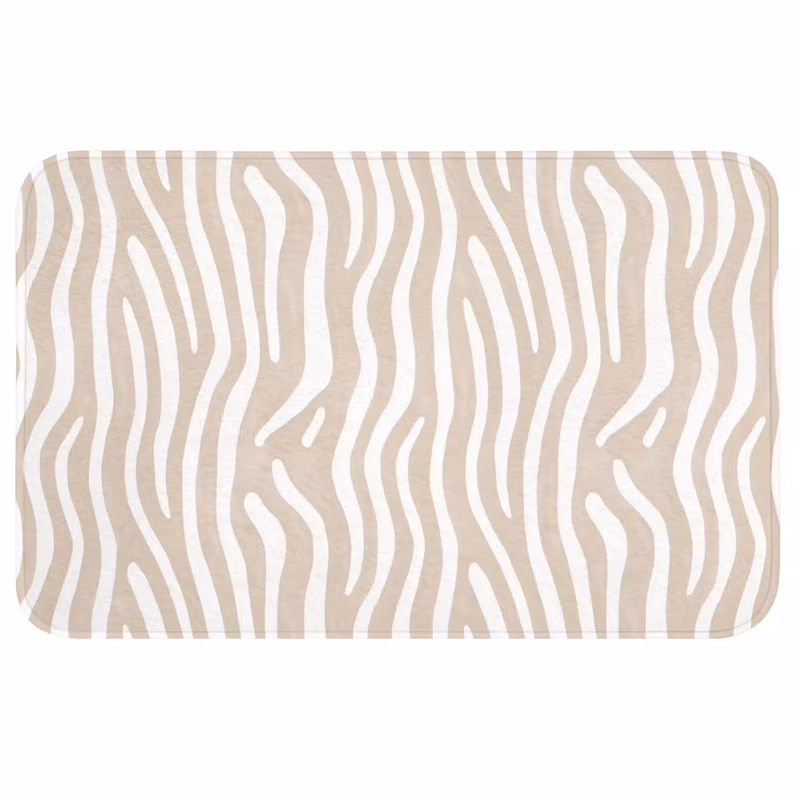 Wc Mat - Abstract - Zebra - Beige — 1
