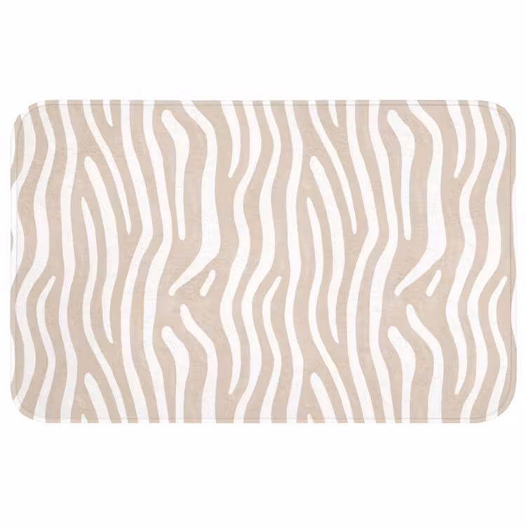 Wc Mat - Abstract - Zebra - Beige