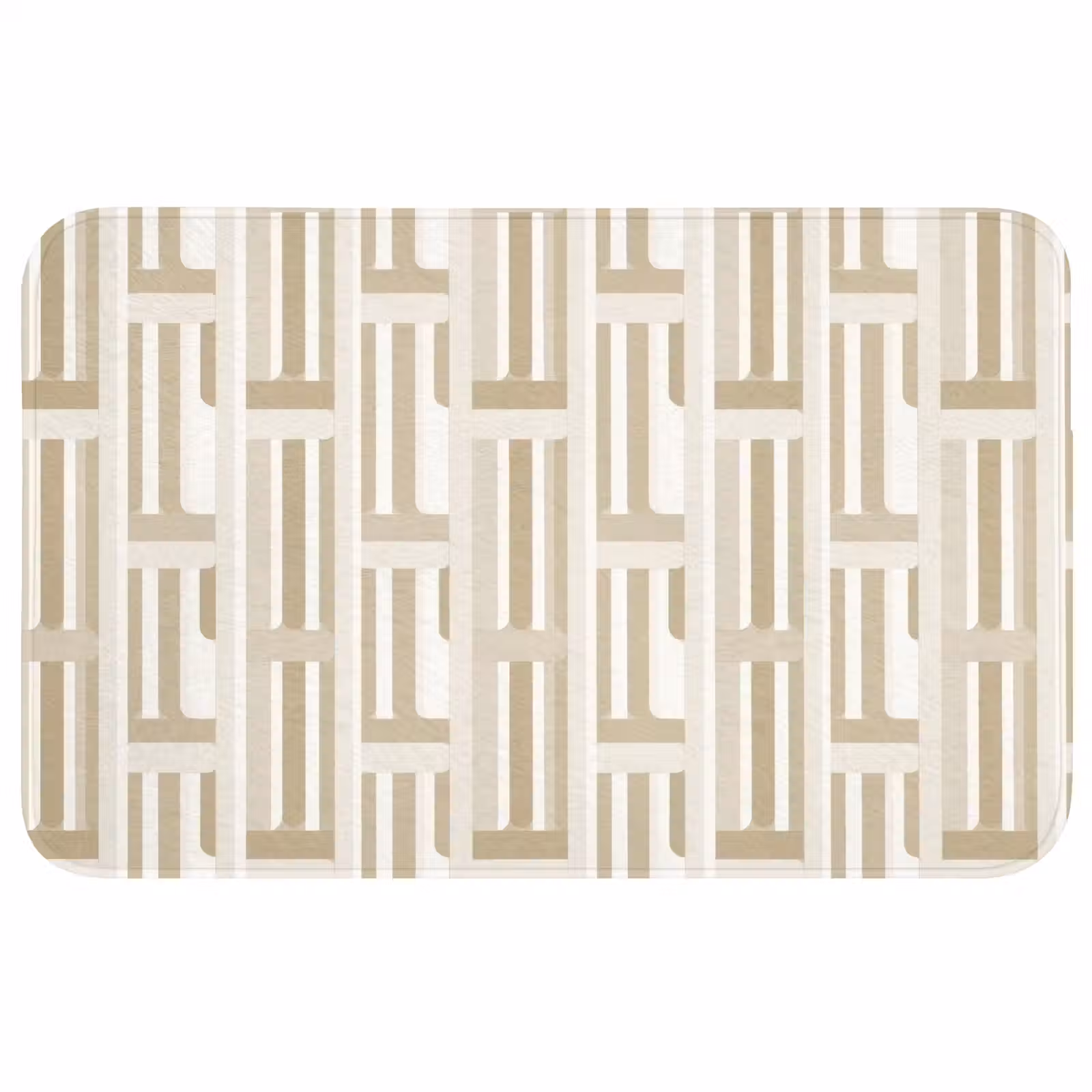 Wc Mat - Modern - Geometrisch - Beige — 1