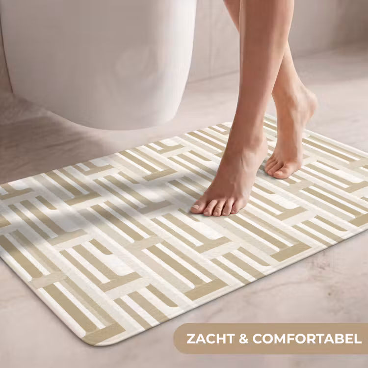 Wc Mat - Modern - Geometrisch - Beige — 7