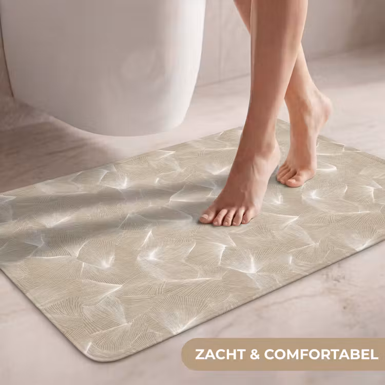 Wc Mat - Organisch - Textuur - Beige — 7