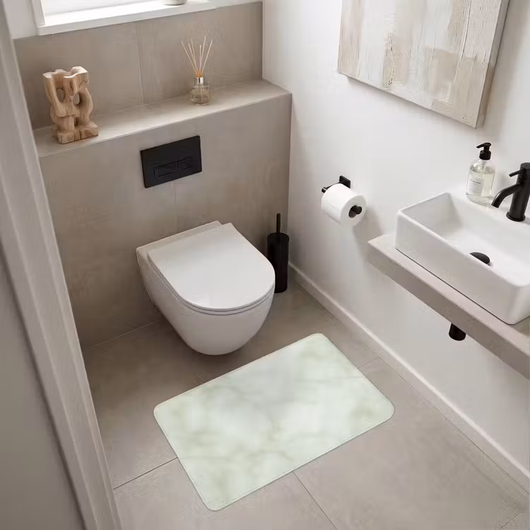 Wc Mat - Groen - Marmer - Aders — 6