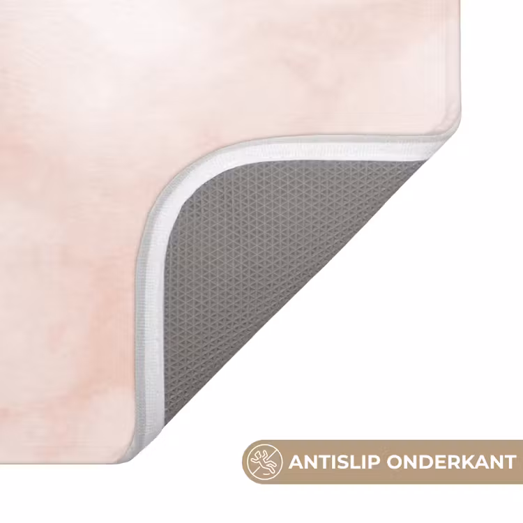 Wc Mat - Roze - Marmer - Crème — 3