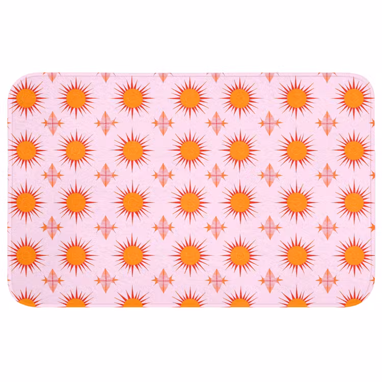 Wc Mat - Zon - Patroon - Roze — 1