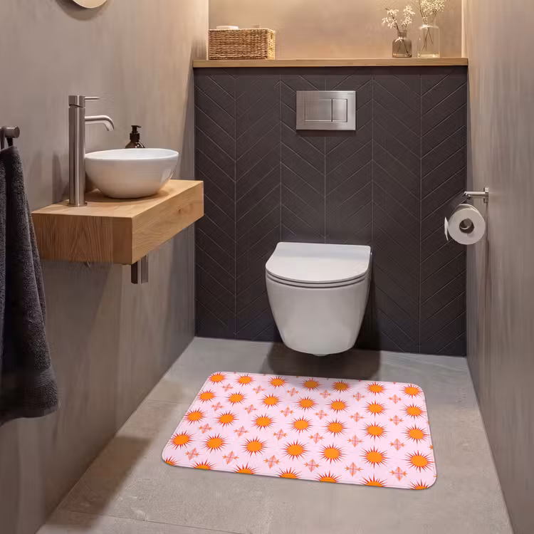 Wc Mat - Zon - Patroon - Roze — 2