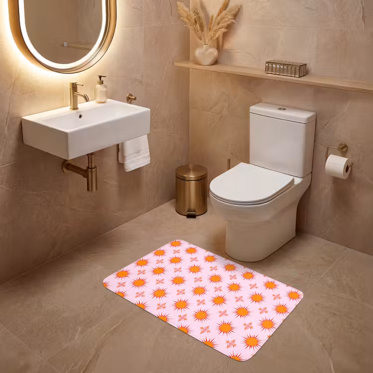 Wc Mat - Zon - Patroon - Roze — 4