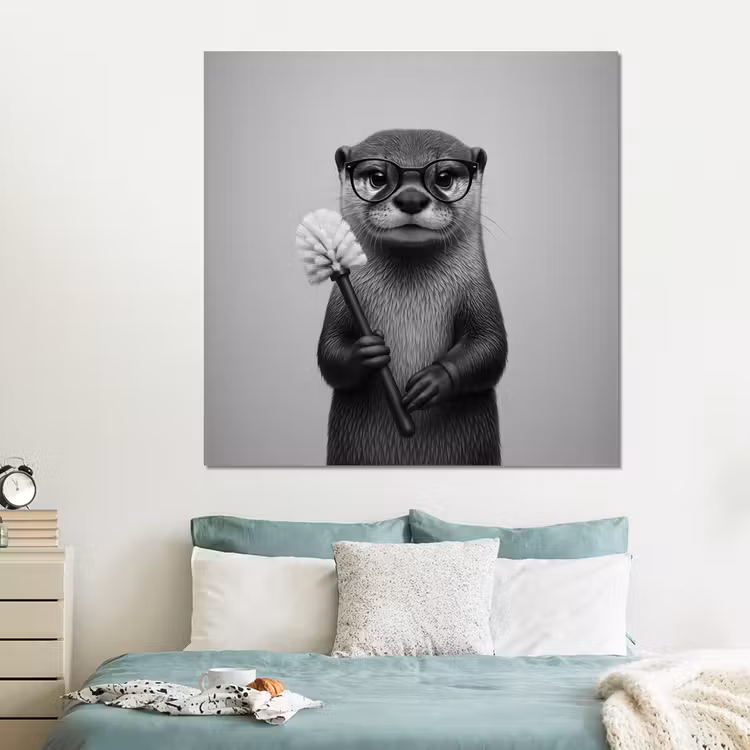 Forex - Otter - Wc-borstel - Bril - Zwart - Wit — 2