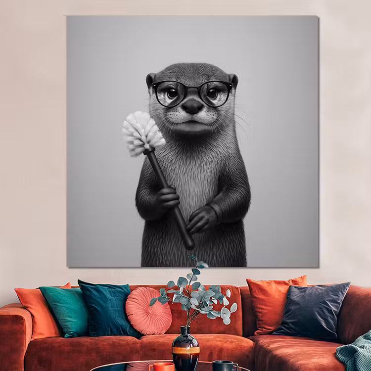 Forex - Otter - Wc-borstel - Bril - Zwart - Wit — 3