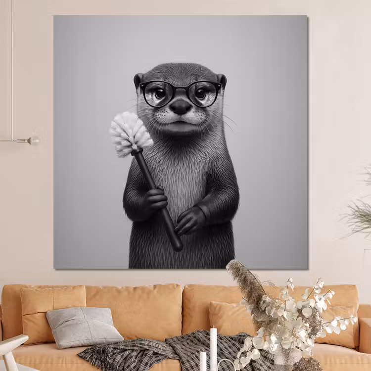 Forex - Otter - Wc-borstel - Bril - Zwart - Wit — 4