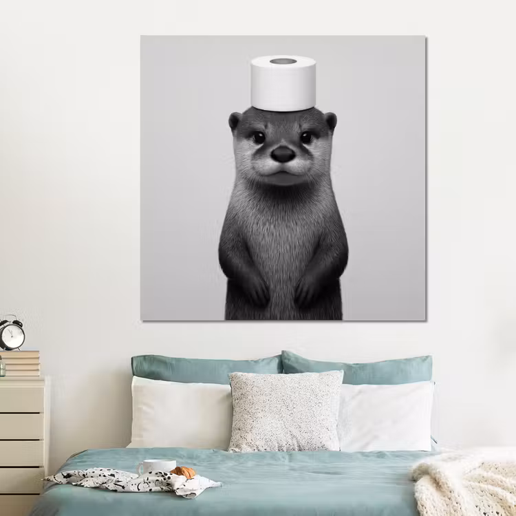 Forex - Otter - WC rol - Zwart - Wit — 2