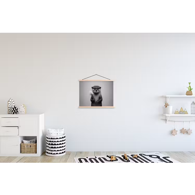 Schoolplaat - Otter - Wc-borstel - Bril - Zwart - Wit — 3