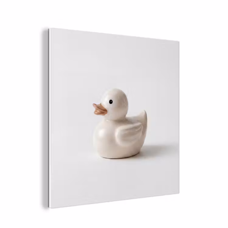 Forex - Badeend - Minimalistisch - Wit — 1