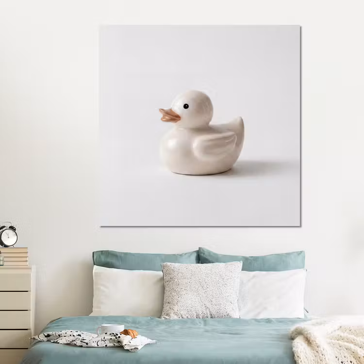 Forex - Badeend - Minimalistisch - Wit — 2