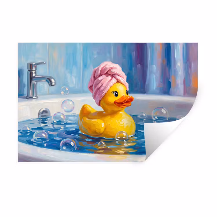 Muursticker - Creatief - Badeend - Kleurrijk — 1