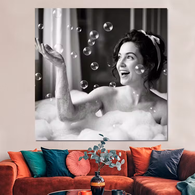 Forex - Bad - Bubbels - Zwart - Wit — 3
